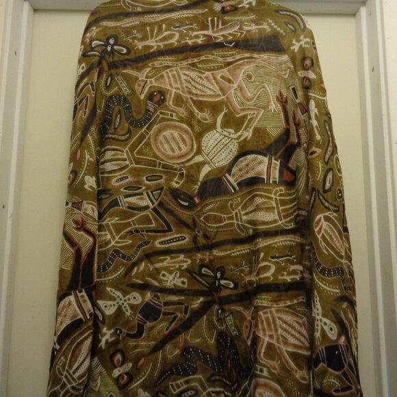 WHITE LOTUS GIRL DEEP TROPICS JUNGLE SARONG, WRAP, SCARF, SHAWL - Picture 3 of 5